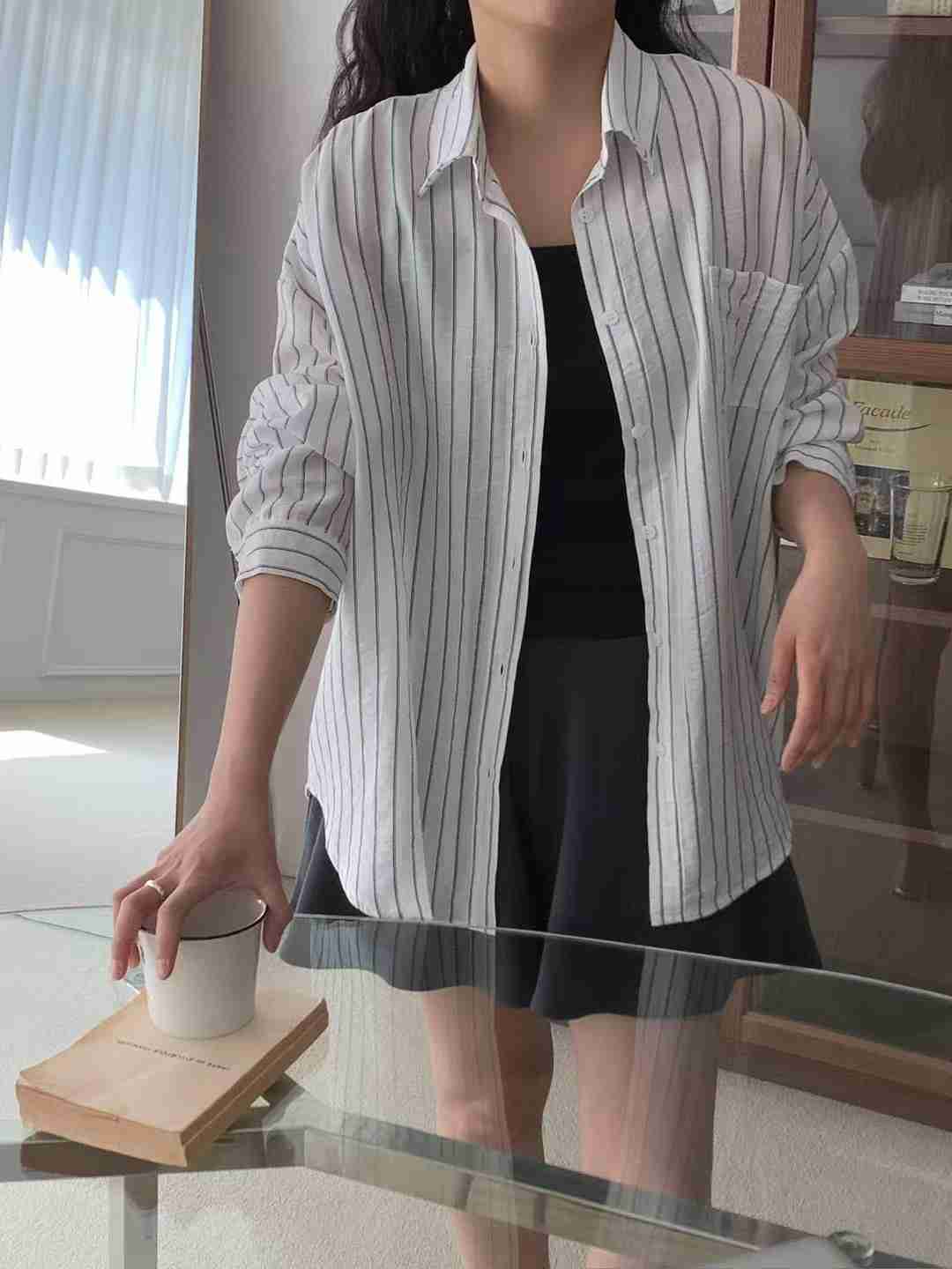COMMA-콤마-T韓國代購㊣女裝新款推薦職業時尚襯衫蕾絲衫COMMA襯衫/蕾絲衫