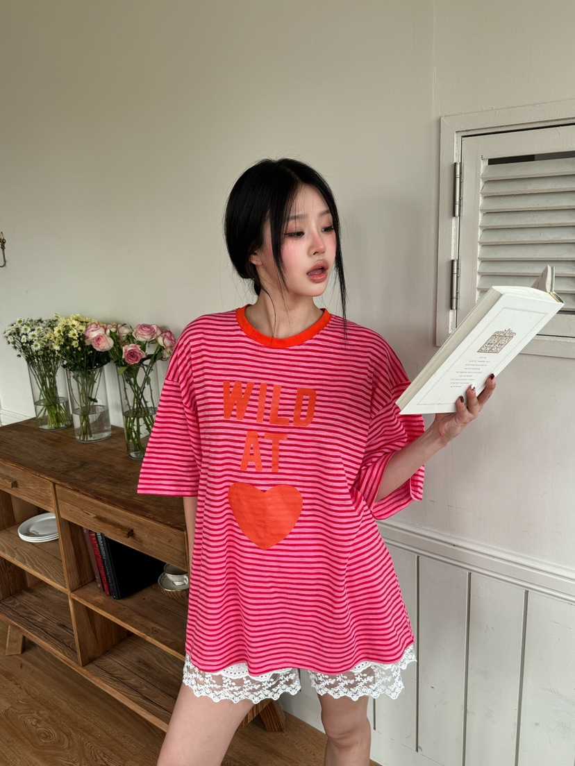 MAISONDEGLORY東大門㊣直郵女士新款時尚休閑25春夏T恤條紋MAISON DE GLORYT恤