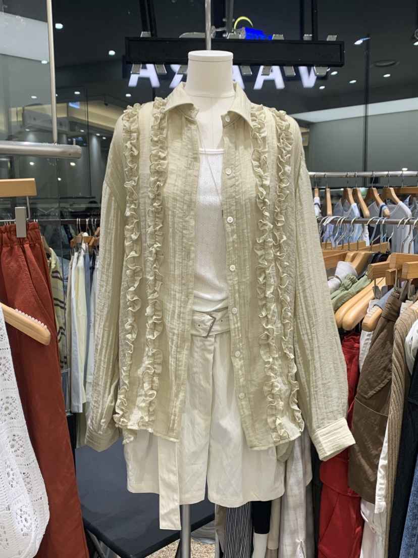 VAARA東大門㊣直郵女士新款熱賣職業時尚25春夏人氣襯衫蕾絲衫VAARA襯衫/蕾絲衫