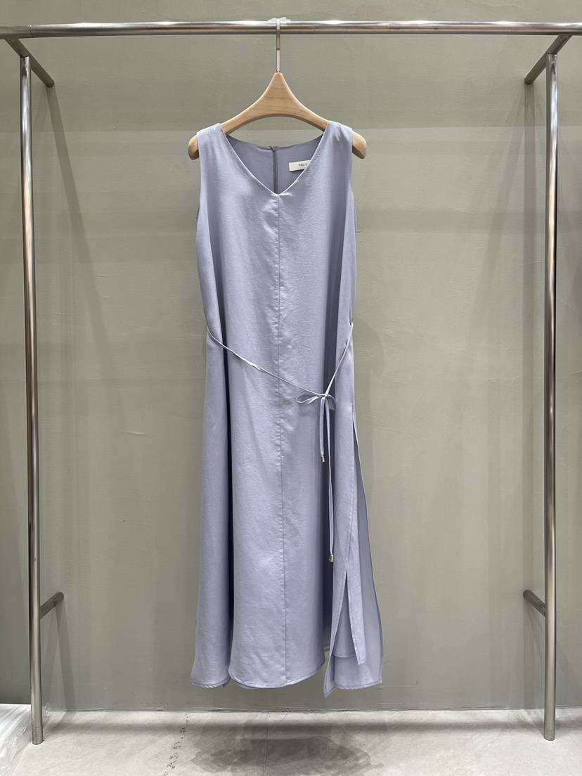 THE MUI韓國代購㊣女裝新款休閑職業人氣真品連衣裙含腰繩Mu:i-A連衣裙