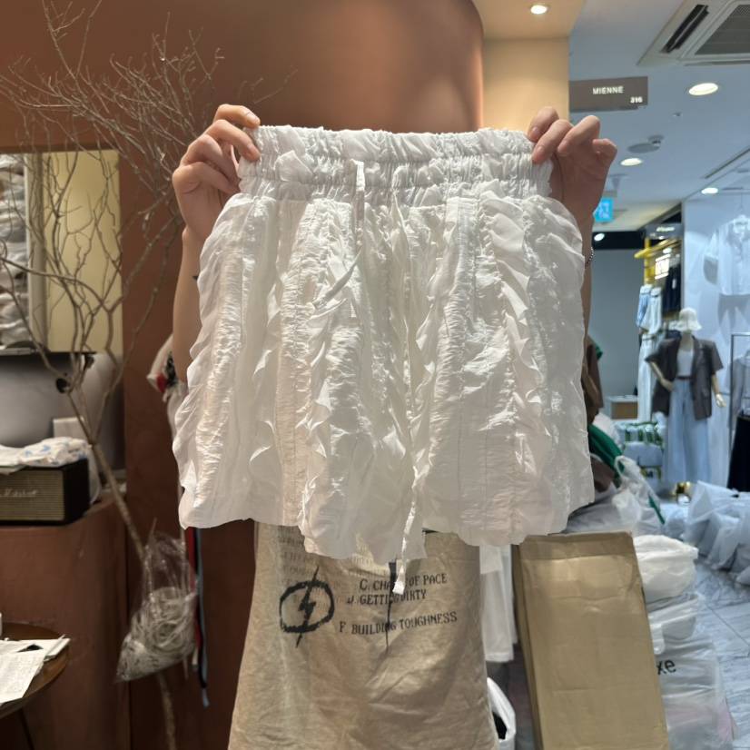 MIENNE東大門㊣代購女士新款推薦真品熱賣休閑時尚短褲荷葉邊MIENNE短褲