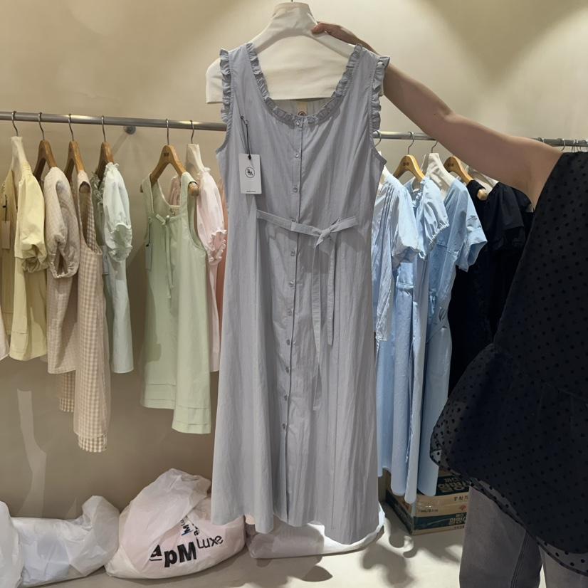 BBABBA-L東大門㊣直郵女裝新品時尚25春夏熱賣連衣裙荷葉邊BBABBA-L連衣裙