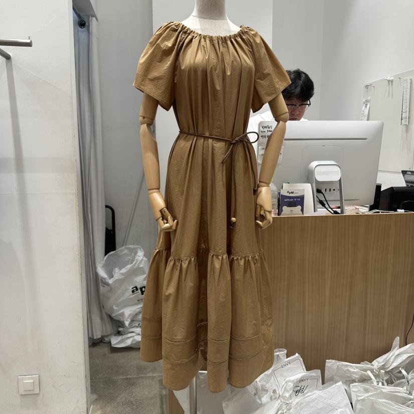 ENVY東大門㊣代購女士新款真品休閑推薦職業連衣裙含腰繩腰帶ENVY連衣裙
