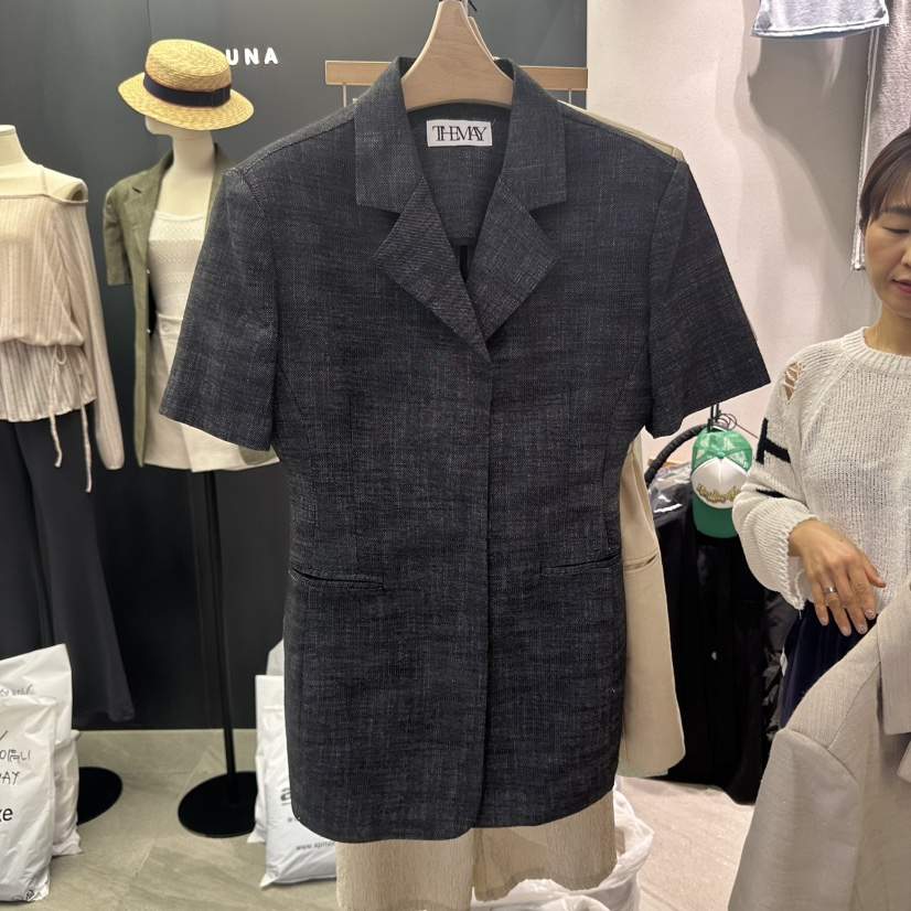 UNA/THE MAY東大門㊣直郵女裝新款職業真品人氣推薦夾克亞麻THEMAY/UNA夾克