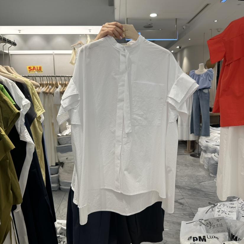 REVE-L東大門㊣直郵女裝新品職業休閑時尚25春夏襯衫蕾絲衫REVE-L襯衫/蕾絲衫