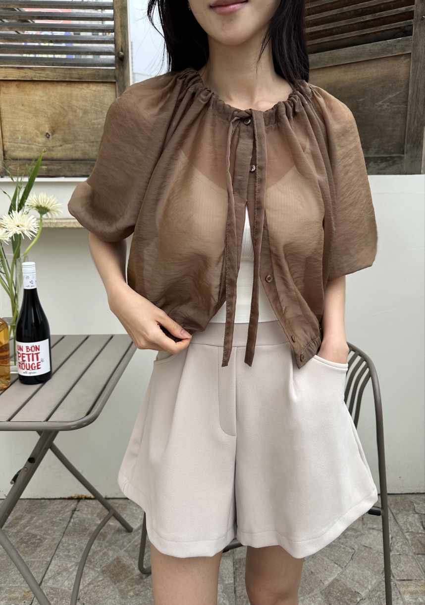CLASSY-O東大門㊣直郵女士新品時尚職業真品襯衫蕾絲衫透明CLASSY-O襯衫/蕾絲衫
