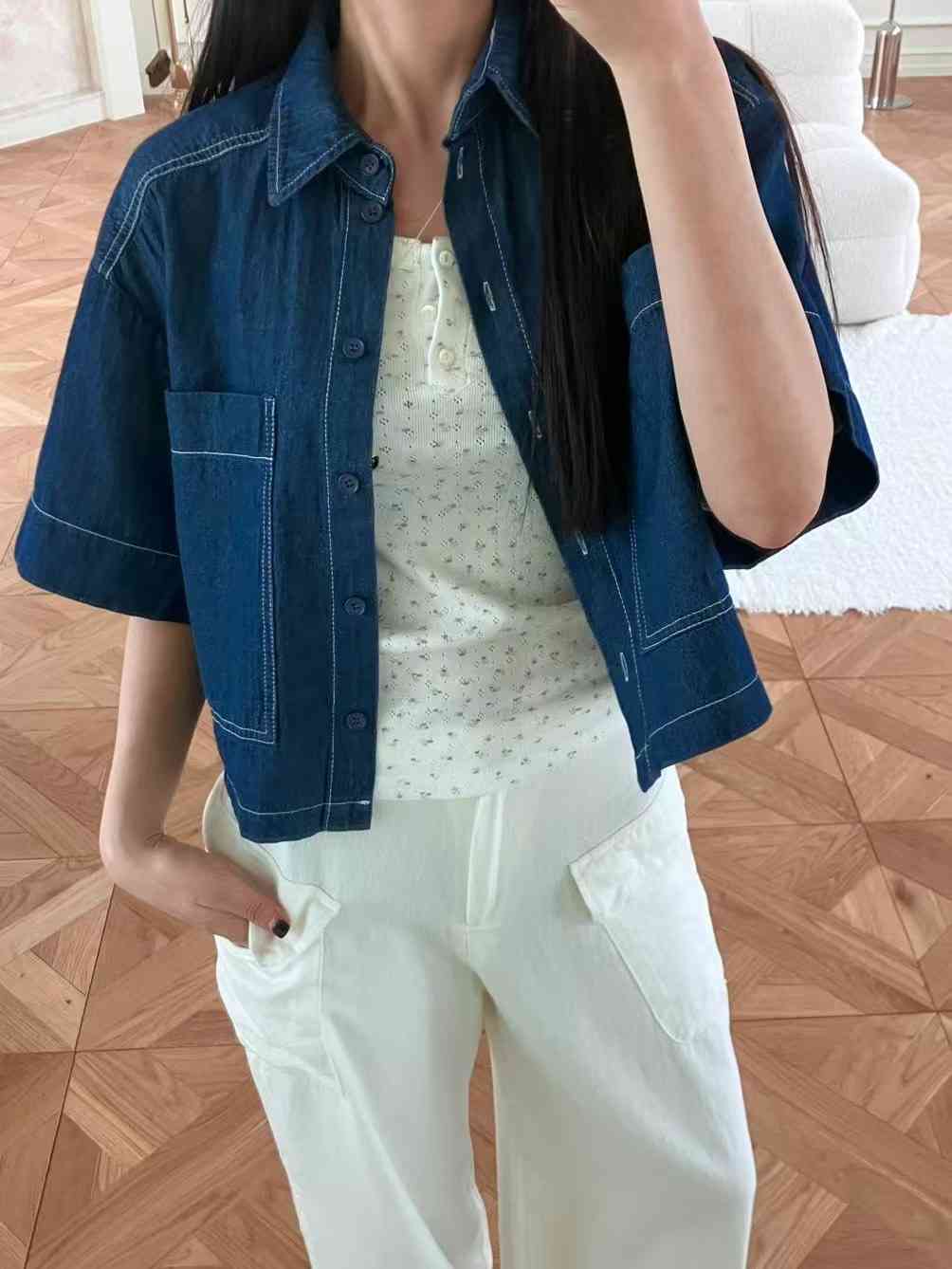 BLUE GIRL東大門㊣代購女裝新品人氣職業25春夏時尚熱賣夾克BLUE GIRL夾克