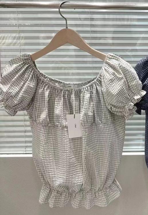 I_HOUR東大門㊣代購女裝新品真品25春夏時尚休閑襯衫蕾絲衫i hour襯衫/蕾絲衫