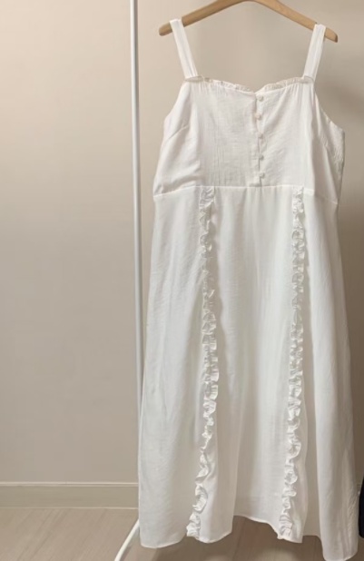 FORME東大門㊣實拍女裝新款休閑人氣25春夏連衣裙荷葉邊紐扣FORME連衣裙