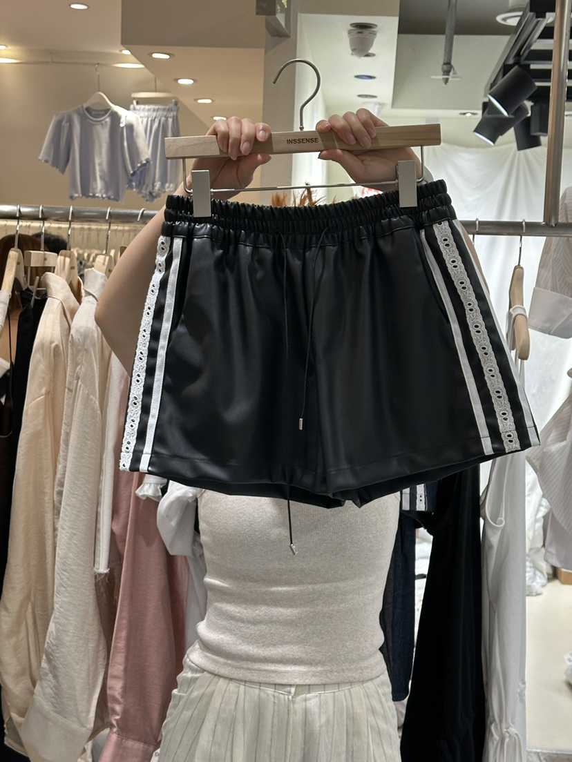 INSSENSE-A韓國代購㊣女裝新款職業真品25春夏休閑短褲蕾絲INSSENSE-A短褲