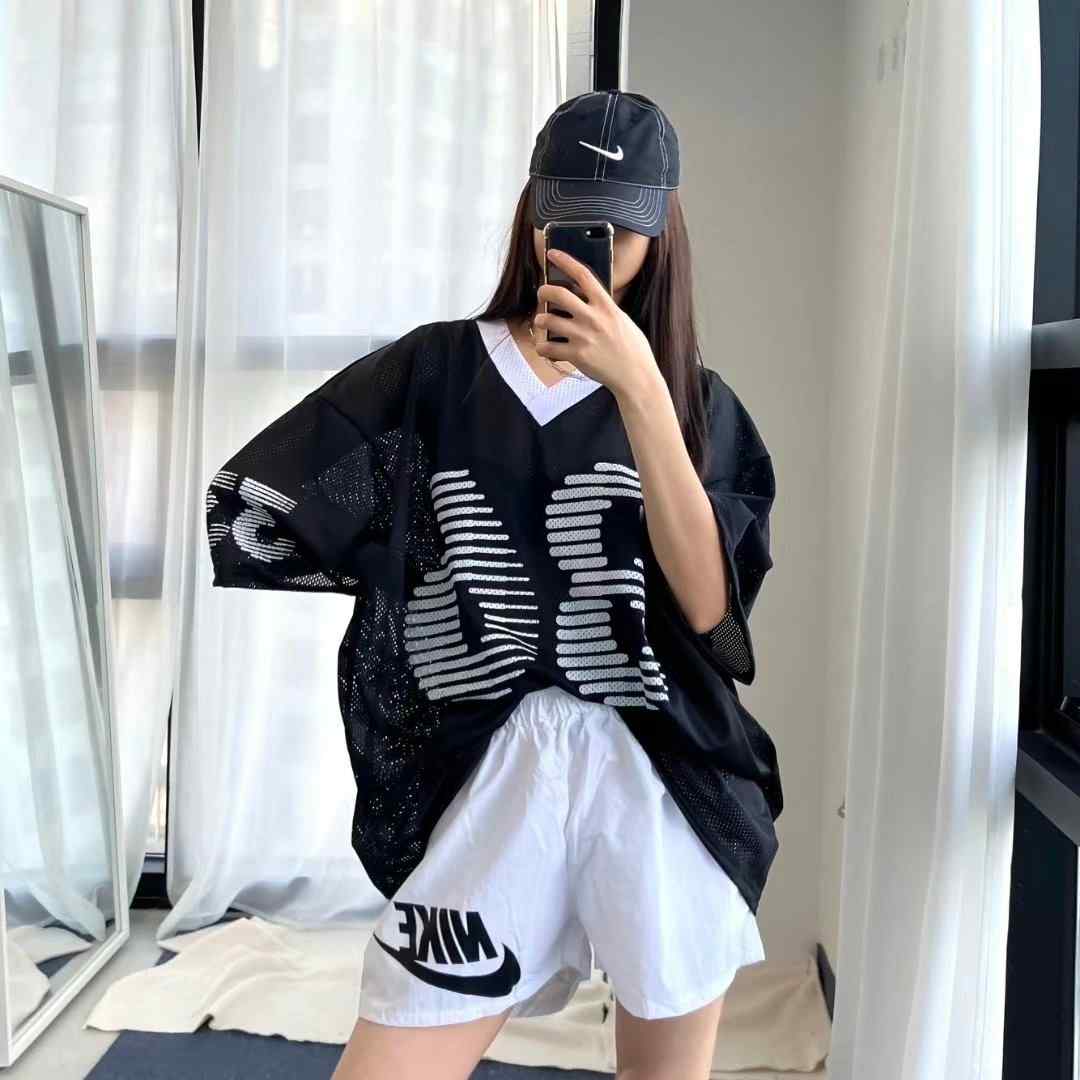 COVER FIT東大門㊣直郵女士新款人氣真品推薦休閑T恤V領網眼COVER FITT恤