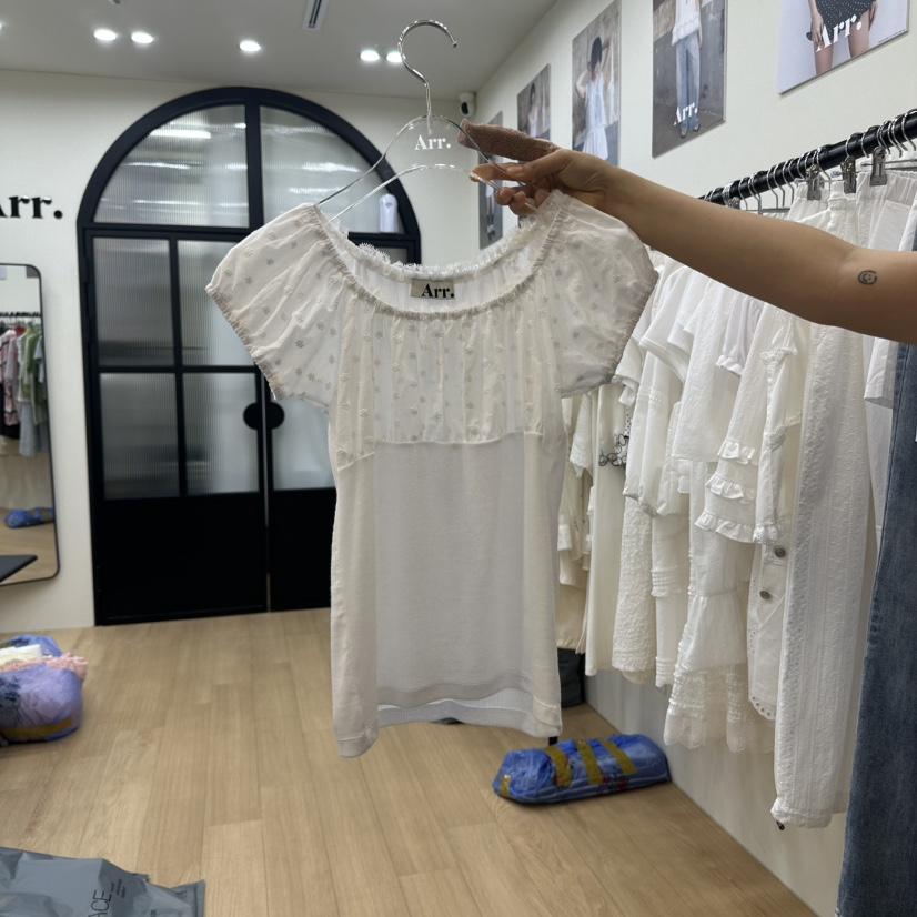 ARR韓國代購㊣女裝新款熱賣時尚推薦25春夏人氣職業襯衫蕾絲衫ARR襯衫/蕾絲衫