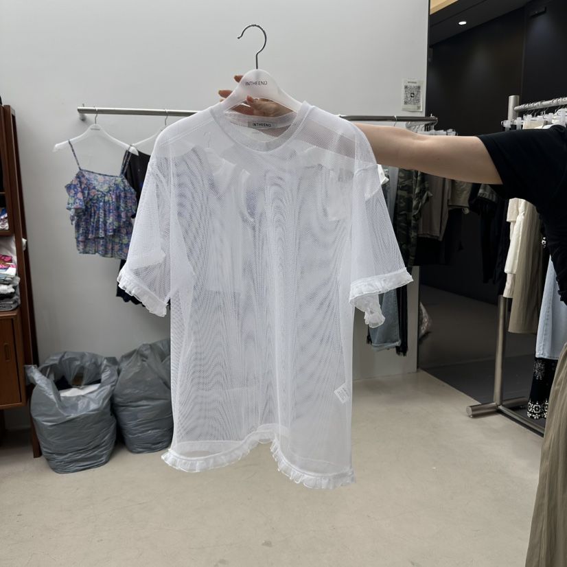 INTHEEND東大門㊣實拍女裝新款人氣休閑真品襯衫蕾絲衫網眼INTHEEND襯衫/蕾絲衫