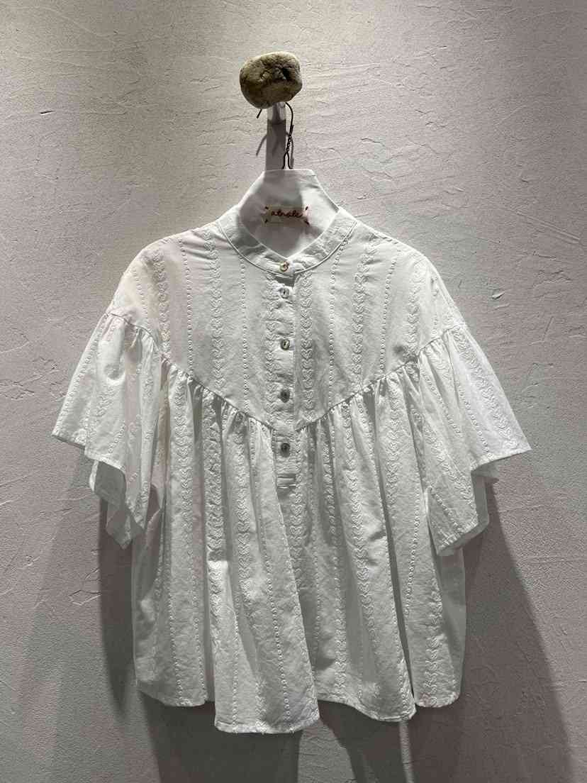 AT NOTE東大門㊣直郵女士新品時尚25春夏真品襯衫蕾絲衫刺繡AT NOTE襯衫/蕾絲衫