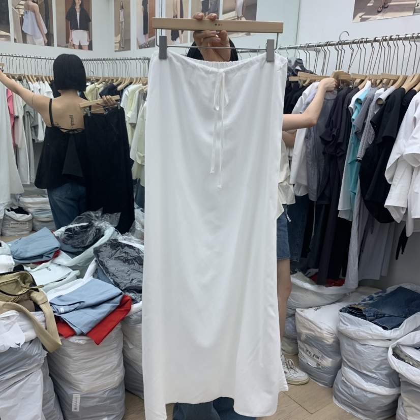 MOI-A東大門㊣實拍女裝新品人氣熱賣半身裙中短裙天絲亞麻MOI-A半身裙/中短裙