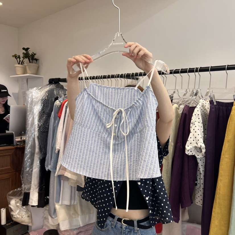 RIVEROOM東大門㊣代購女士新款時尚職業真品熱賣25春夏吊帶背心RIVEROOM吊帶/背心