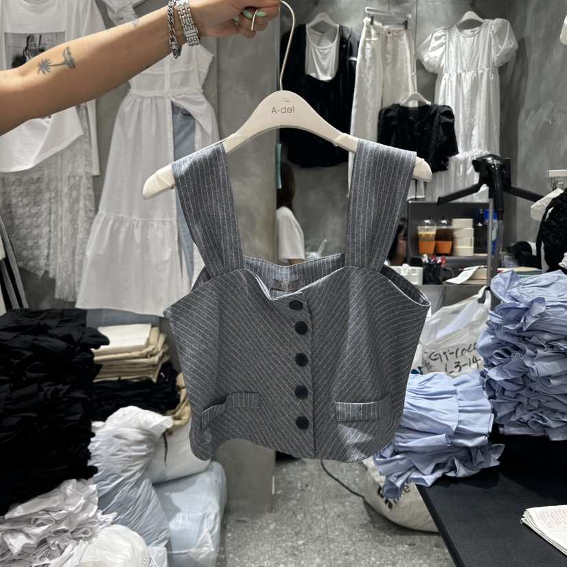 A-DEL韓國直郵㊣女裝新品25春夏時尚推薦休閑職業真品馬甲A-DEL馬甲