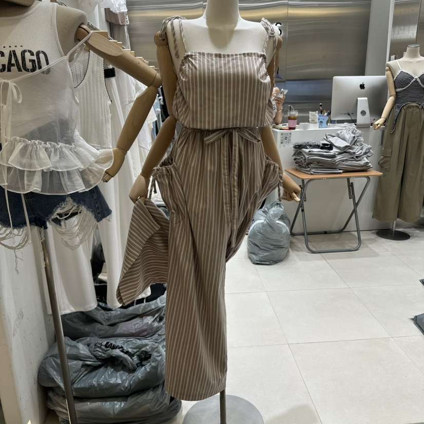 BEENS韓國直郵㊣女士新品時尚熱賣職業真品推薦休閑25春夏連體褲BEENS連體褲
