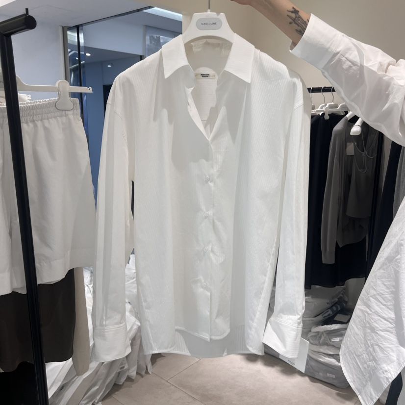 MASCULINE韓國代購㊣女裝新品休閑推薦熱賣人氣襯衫蕾絲衫條紋MASCULINE襯衫/蕾絲衫