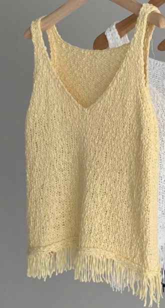 BARISTAR東大門㊣實拍女裝新品25春夏休閑人氣吊帶背心流蘇BARISTAR吊帶/背心