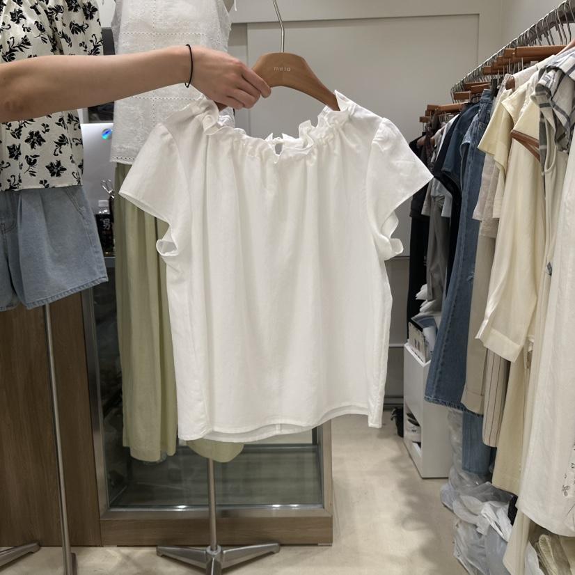 MELO東大門㊣實拍女裝新品職業真品熱賣時尚25春夏襯衫蕾絲衫MELO襯衫/蕾絲衫