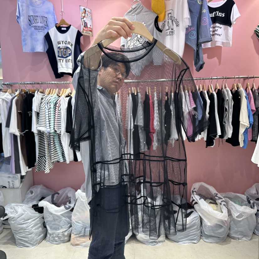 K STORY東大門㊣直郵女裝新款人氣職業休閑時尚連衣裙網眼K STORY連衣裙