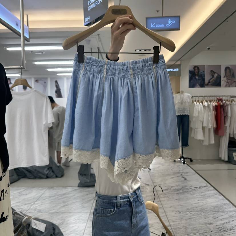 FORMING-P韓國代購㊣女裝新品25春夏推薦熱賣職業短褲蕾絲FORMING短褲