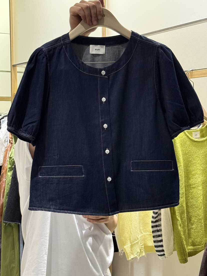 EUM東大門㊣代購女士新款真品休閑時尚人氣25春夏襯衫蕾絲衫EUM襯衫/蕾絲衫