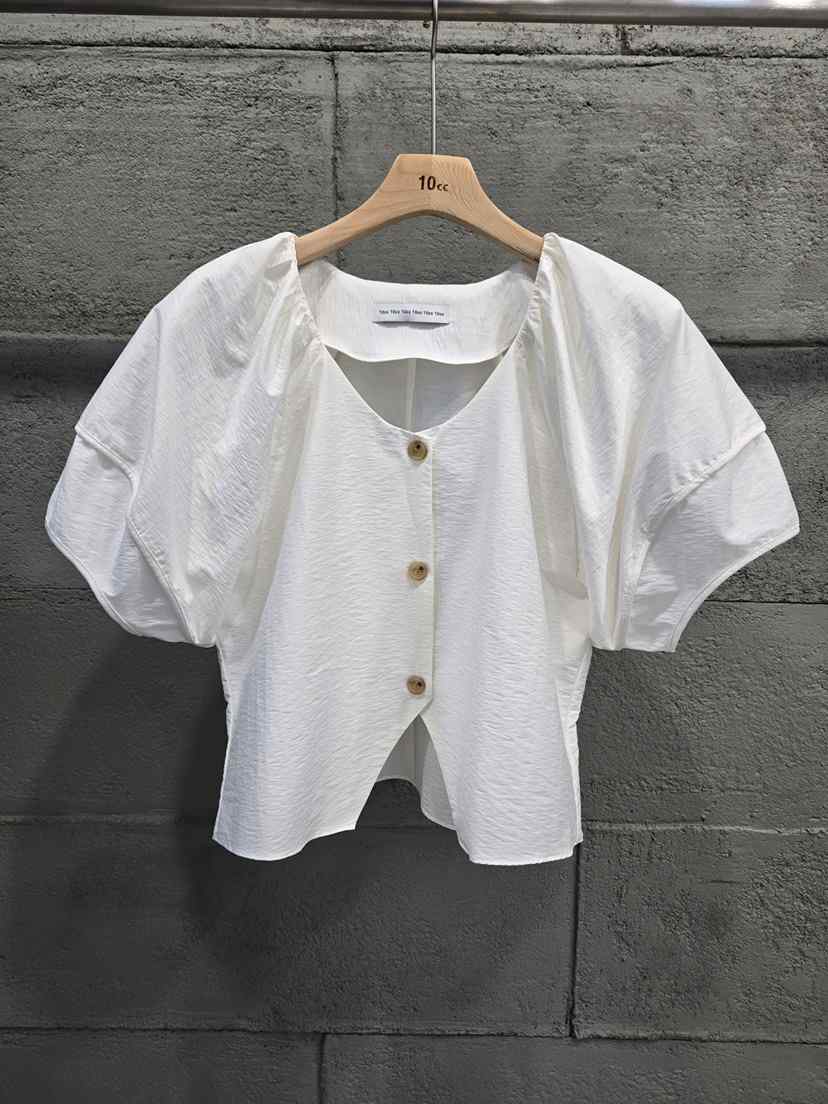 10CC東大門㊣實拍女裝新品時尚25春夏熱賣休閑職業襯衫蕾絲衫10CC襯衫/蕾絲衫