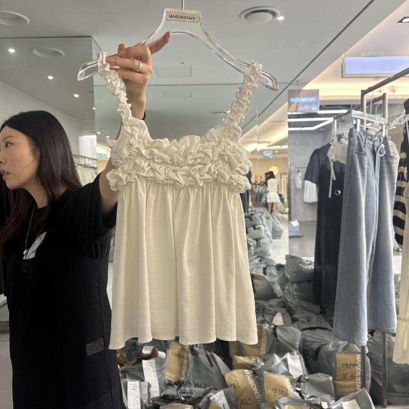 DOUBLE STANDARD/LE SMOKING/MAISONSTAFF東大門㊣實拍女裝新款熱賣吊帶背心MAISONSTAFF吊帶/背心