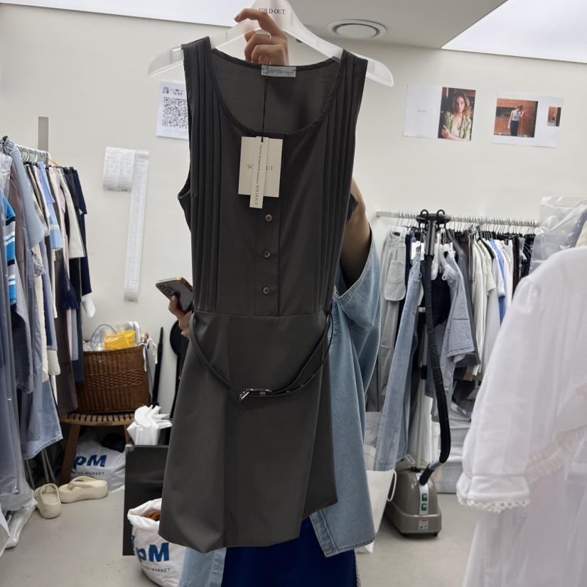 SOLD OUT東大門㊣直郵女士新款職業熱賣推薦連衣裙包含腰帶SOLD OUT連衣裙