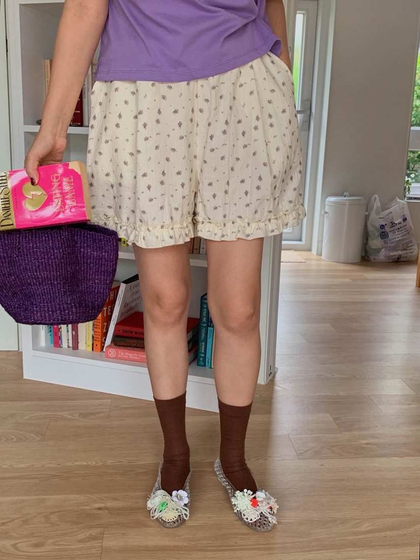 I I韓國直郵㊣女裝新款職業休閑熱賣真品25春夏短褲荷葉邊ITSSONG短褲