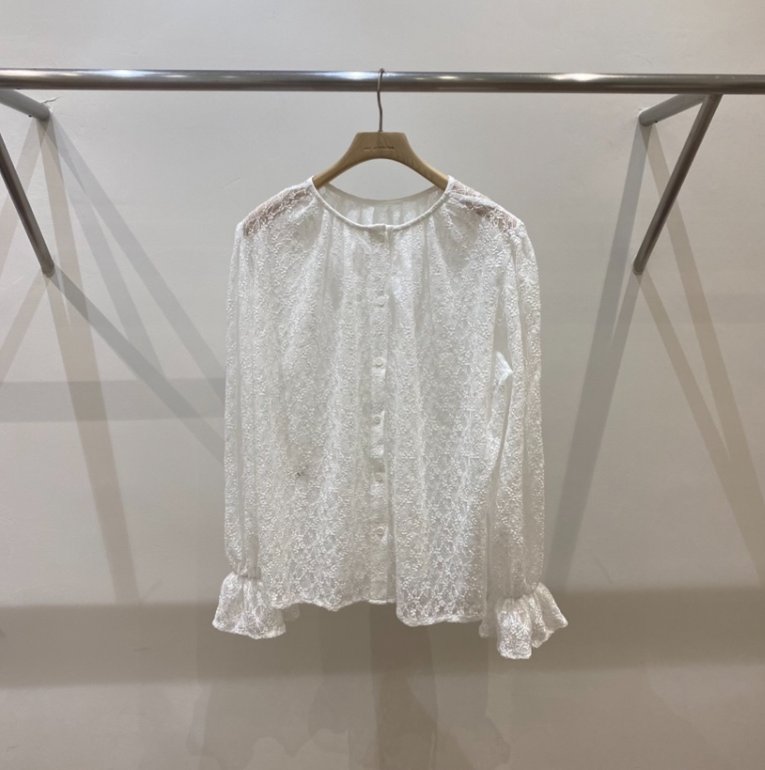 SILVER韓國代購㊣女裝新品時尚25春夏熱賣推薦真品襯衫蕾絲衫SILVER襯衫/蕾絲衫
