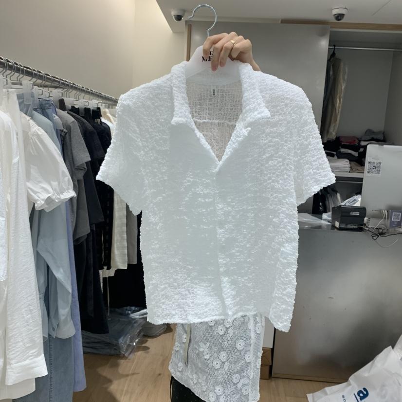 MEET ME東大門㊣實拍女士新品25春夏真品時尚熱賣襯衫蕾絲衫MEET ME襯衫/蕾絲衫