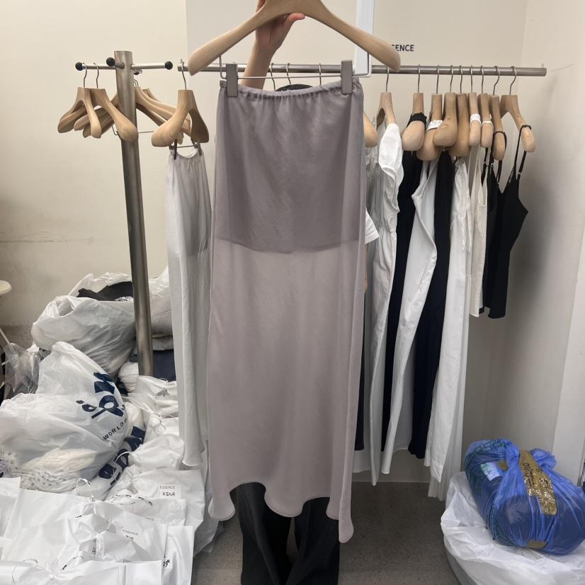 ESSENCE韓國直郵㊣女士新品職業熱賣時尚人氣25春夏半身裙中短裙ESSENCE半身裙/中短裙