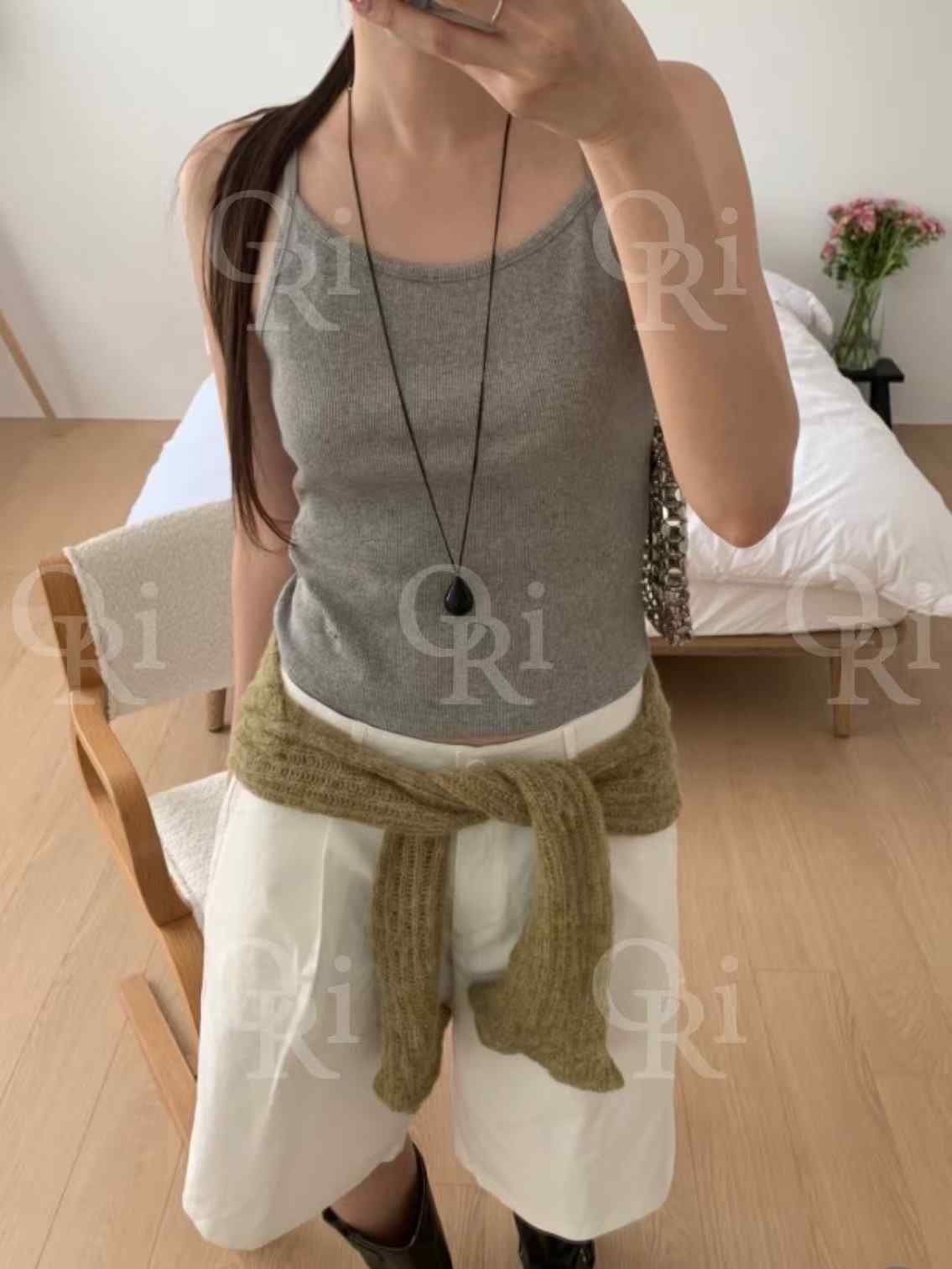 O-RI-오리-T韓國代購㊣女裝新品人氣推薦25春夏吊帶背心O-RI吊帶/背心