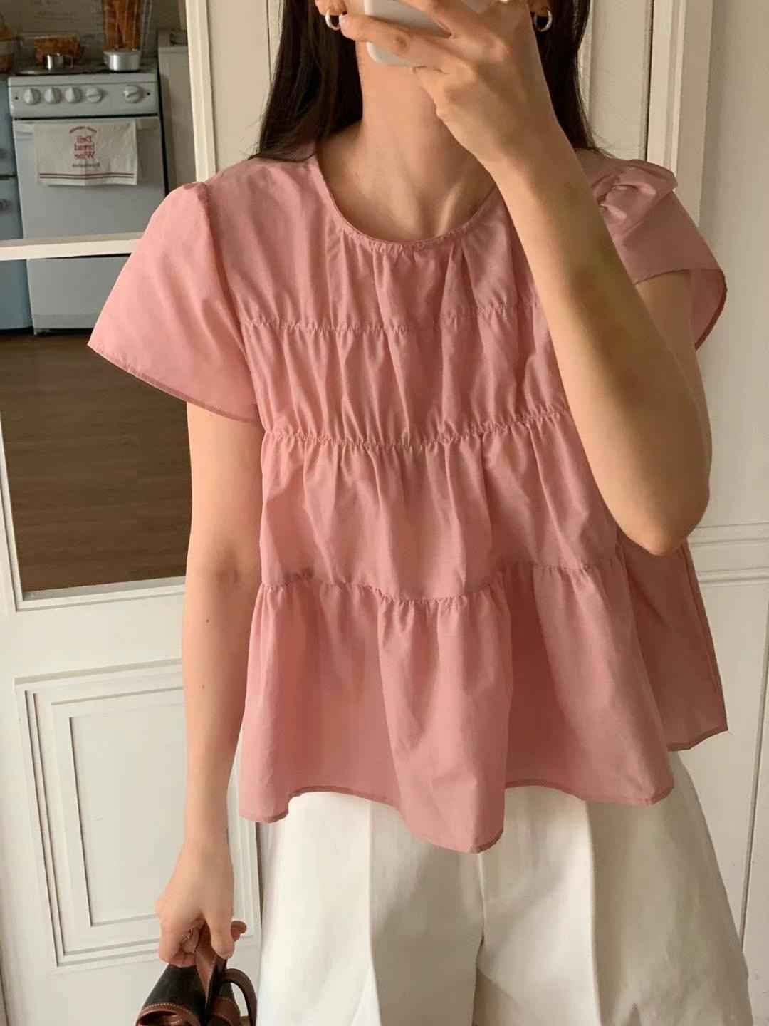 BLUSHER東大門㊣代購女士新款時尚職業休閑真品熱賣襯衫蕾絲衫BLUSHER襯衫/蕾絲衫