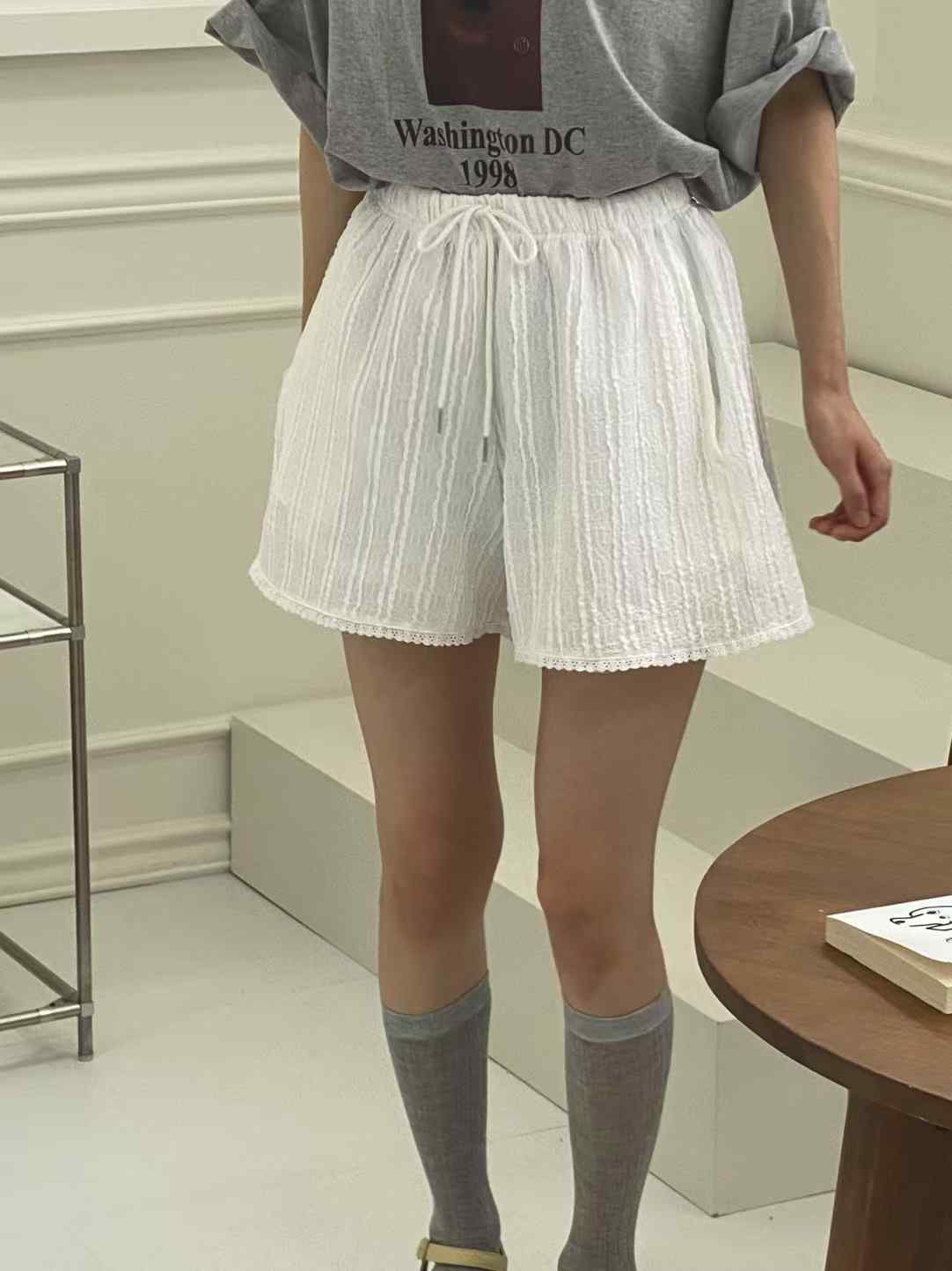 ONTHEMOOD東大門㊣代購女裝新品熱賣職業真品人氣時尚25春夏短褲RIPPLE短褲