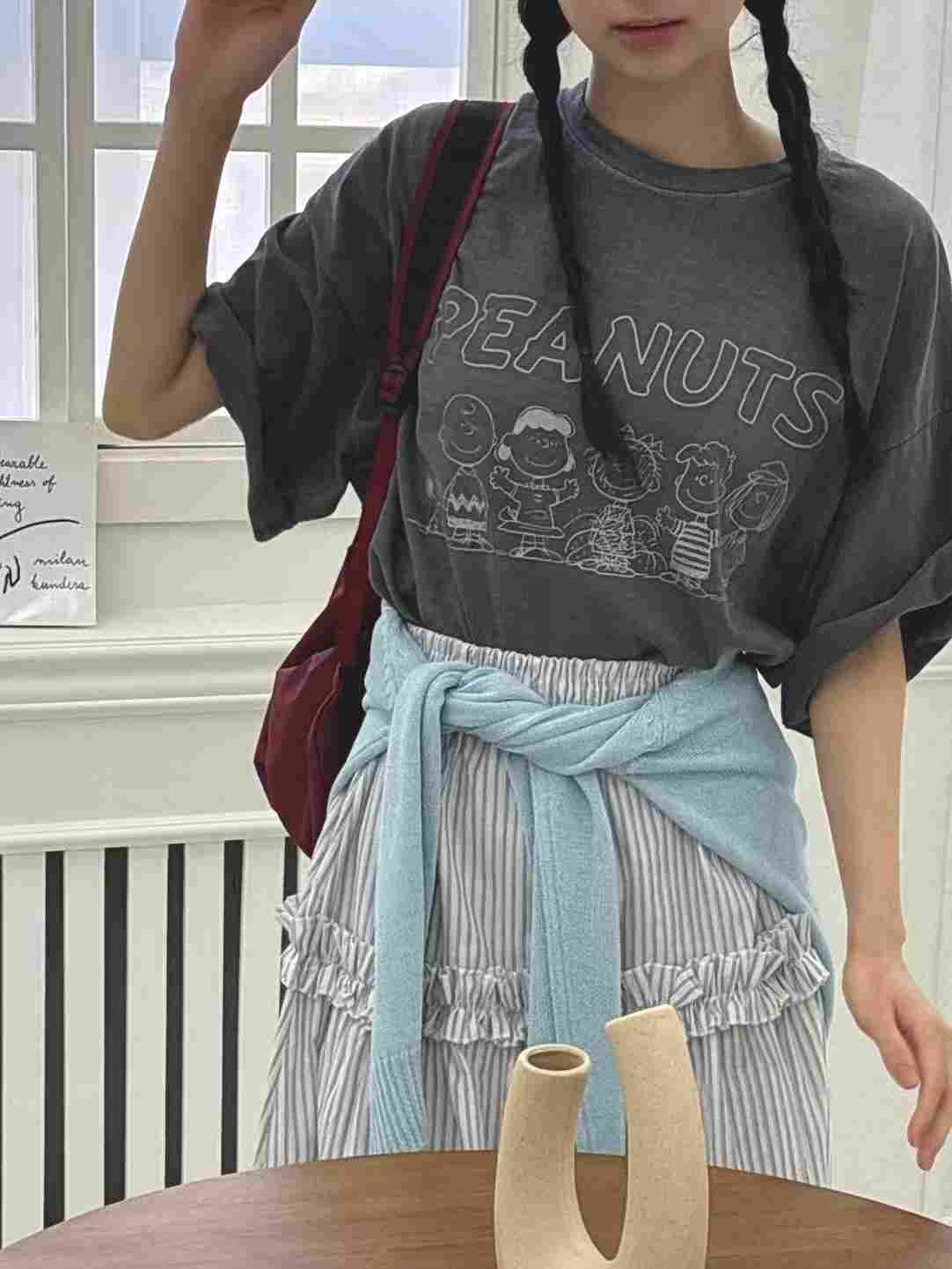 ONTHEMOOD東大門㊣直郵女裝新款25春夏推薦職業人氣熱賣T恤RIPPLET恤