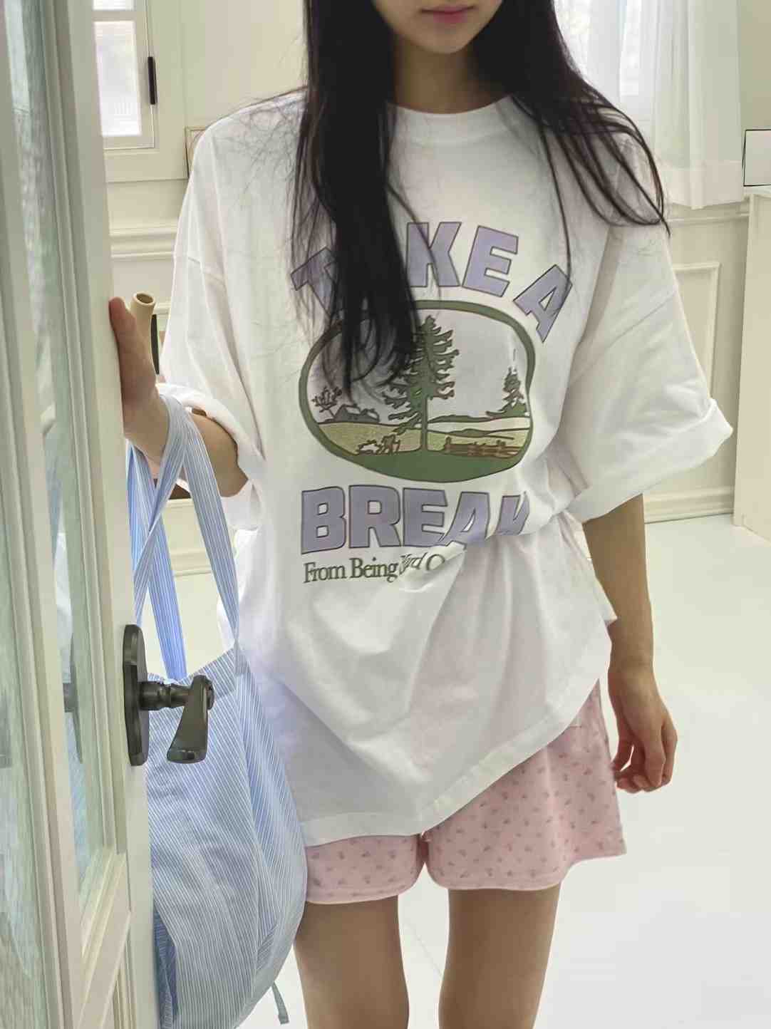 ONTHEMOOD東大門㊣直郵女裝新品熱賣職業推薦真品時尚25春夏T恤RIPPLET恤