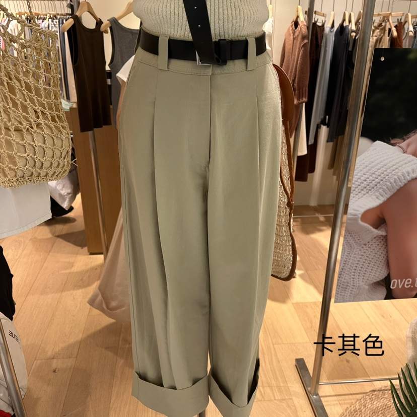 THE SAND/SAND BEIGE東大門㊣直郵女士新品職業休閑褲不含腰帶打折THE SAND/SAND BEIGE休閑褲