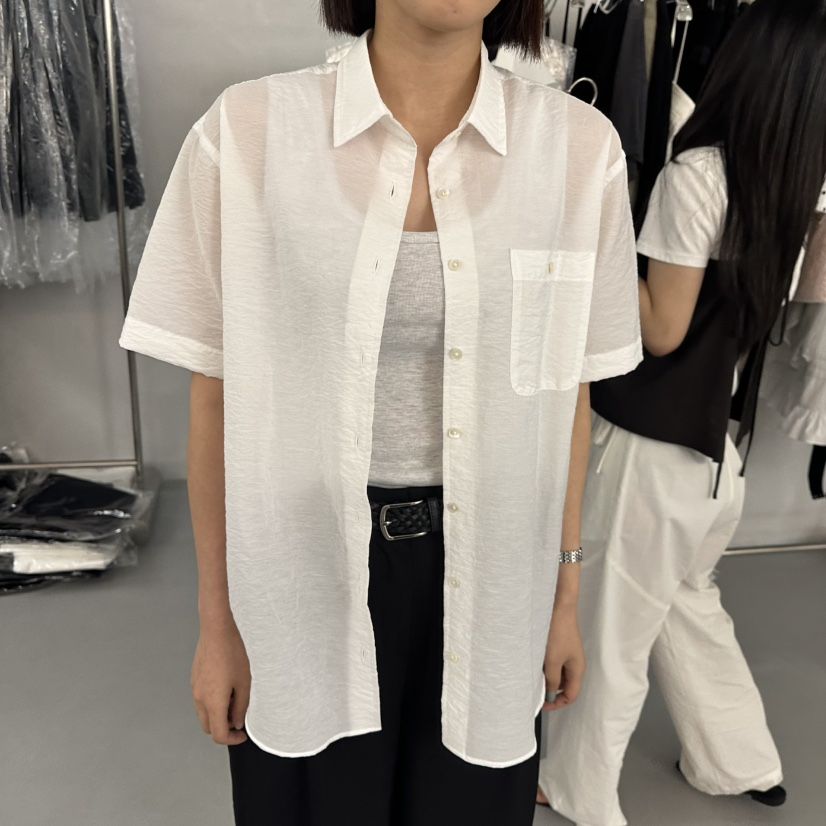 DOUBLE STANDARD/LE SMOKING/MAISONSTAFF韓國代購㊣女裝新款25春夏襯衫蕾絲衫不含內搭MAISONSTAFF襯衫/蕾絲衫