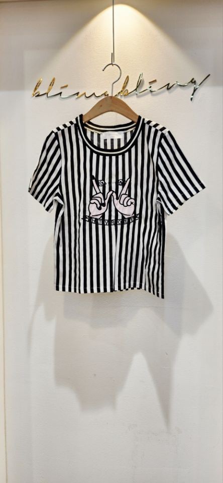 BLING BLING-S韓國直郵㊣女裝新品真品職業熱賣推薦T恤刺繡BLING BLING-ST恤