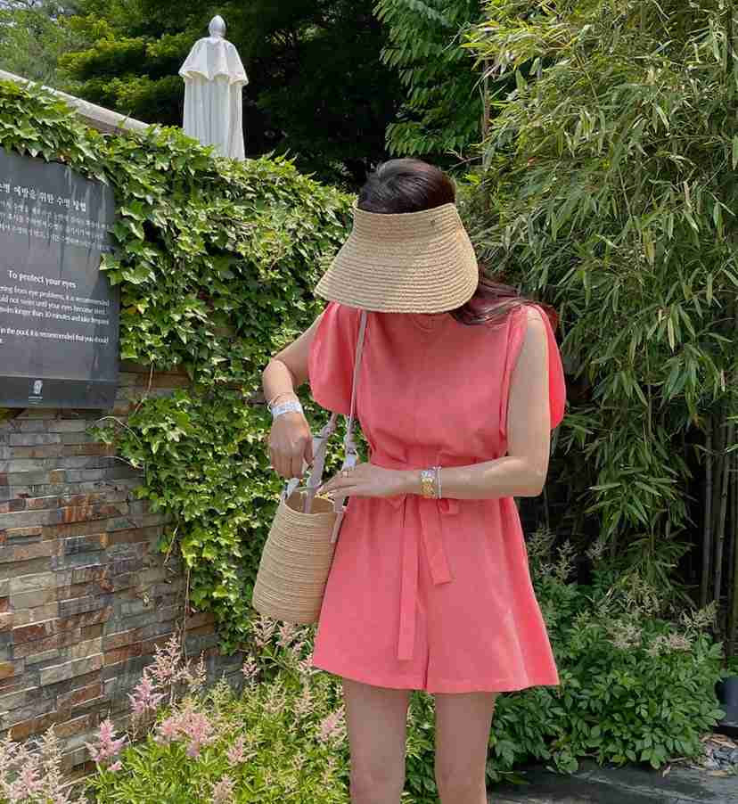 AWESOME-L東大門㊣直郵女裝新款推薦熱賣連體褲含腰帶套裝AWESOME-L連體褲