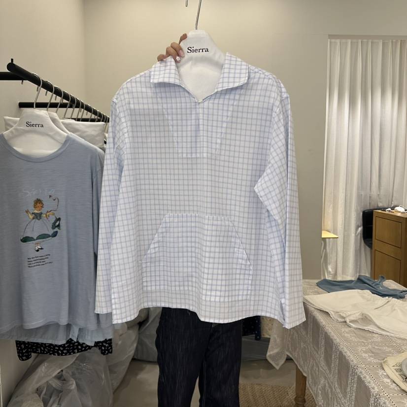 SIERRA韓國直郵㊣女士新品休閑25春夏推薦時尚熱賣襯衫蕾絲衫SIERRA襯衫/蕾絲衫