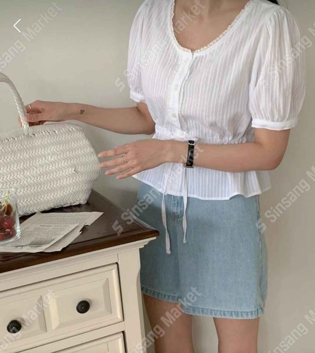 I_HOUR韓國直郵㊣女士新品休閑人氣熱賣推薦時尚襯衫蕾絲衫i hour襯衫/蕾絲衫