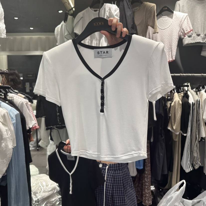 STAR-L東大門㊣直郵女裝新品熱賣25春夏人氣時尚職業推薦T恤STAR-LT恤