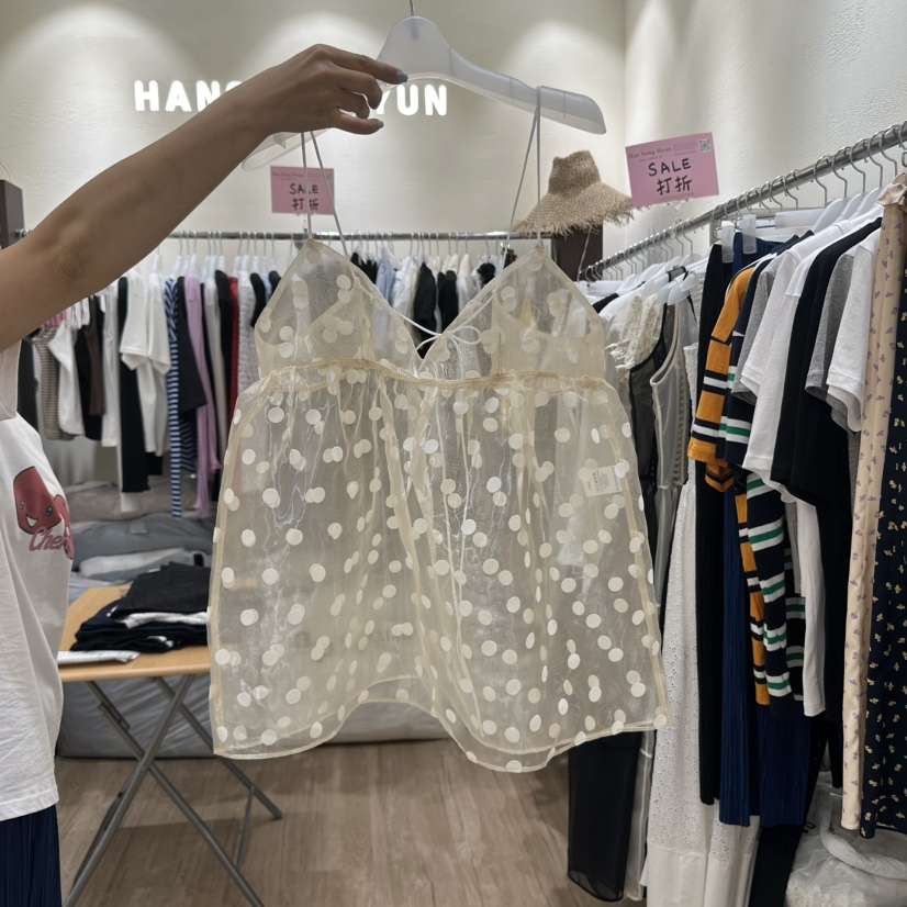 HANSUNGHYUN東大門㊣實拍女裝新品真品人氣職業吊帶背心緊身HANSUNGHYUN吊帶/背心