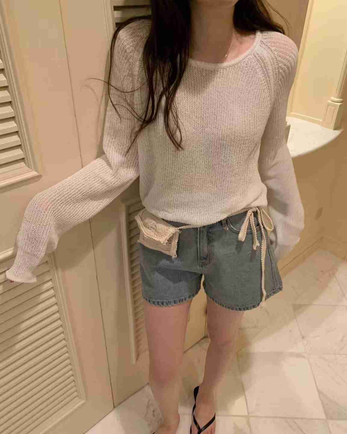 PYT-ot東大門㊣直郵女裝新品職業休閑時尚真品25春夏針織衫pretty young thing針織衫