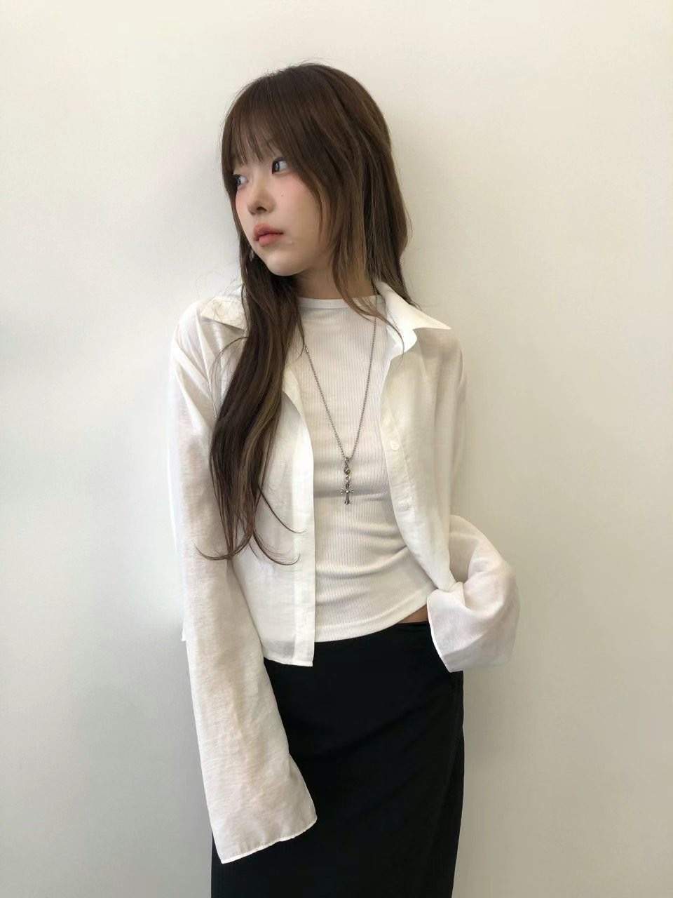 VIVID韓國直郵㊣女裝新款休閑真品人氣推薦25春夏襯衫蕾絲衫VIVID襯衫/蕾絲衫